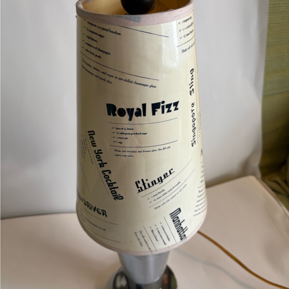 Cocktail Recipe Table Lamp - Picture 6 of 6